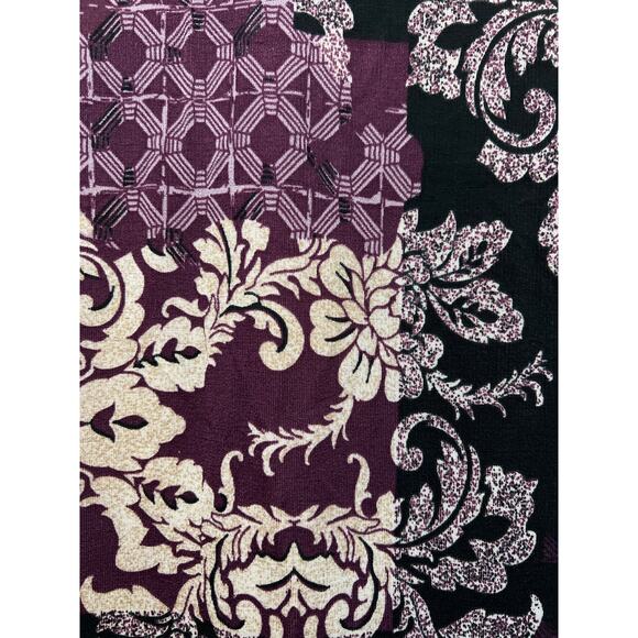 Chicos Travelers Women’s Boho Slinky Floral Abstract Dress Size 3 (16/18) Purple - Picture 3 of 4